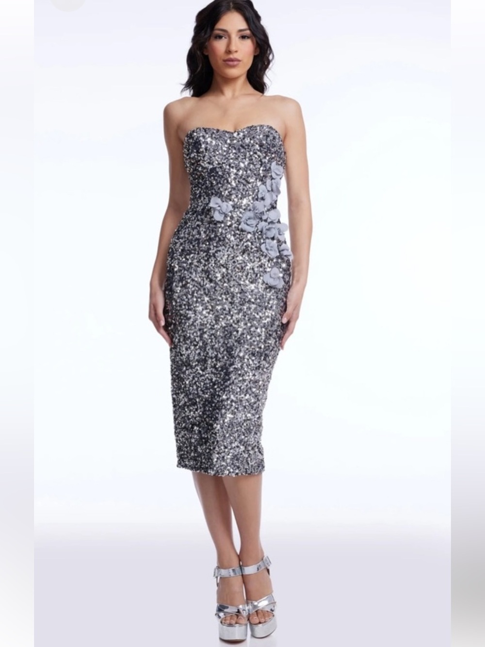 Dress the Population NWT Women’s Shailene Sequin Strapless Cocktail Dress XL